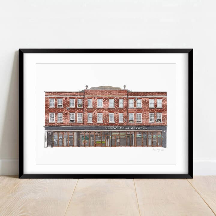 West Norwood - Knowles of Norwood - Giclée Print (unframed) for wholesale by Ana Gallego Illustrations