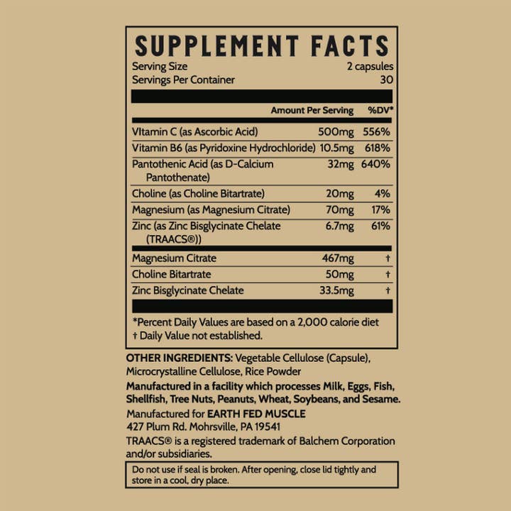 Earth Fed Muscle - Wholesale Oral Supplement/Vitamin - Forty Winkz ZMA Sleep Support with Zinc & Magnesium5