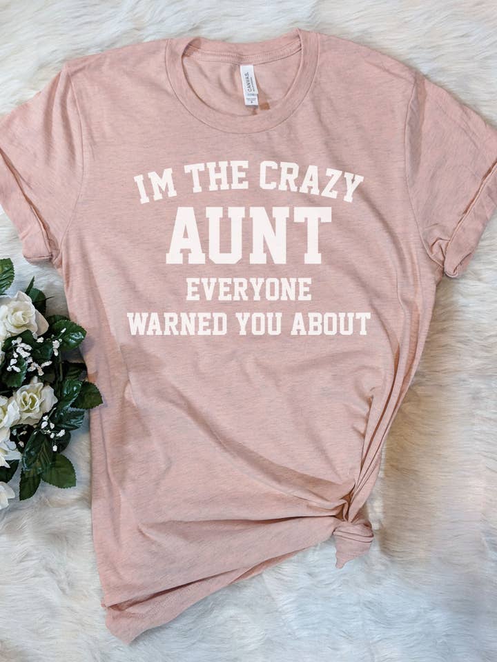 House Of Rodan - Vendita all'ingrosso Maglietta stampata - Donna - Maglietta divertente con scritta «I'm The Crazy Zia»2