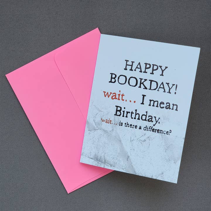 Greeting Card - "Happy Bookday!" Birthday for wholesale by Quarter Press