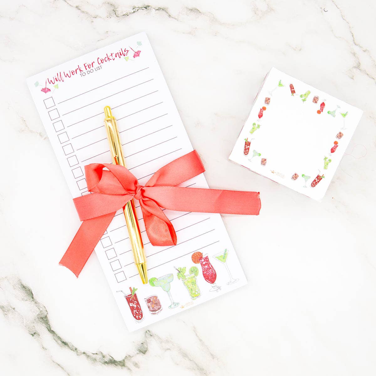 The Royal Standard – Großhandel Notizblöcke – Cocktails Note Cube Weiß/Mehrfarbig 3x31