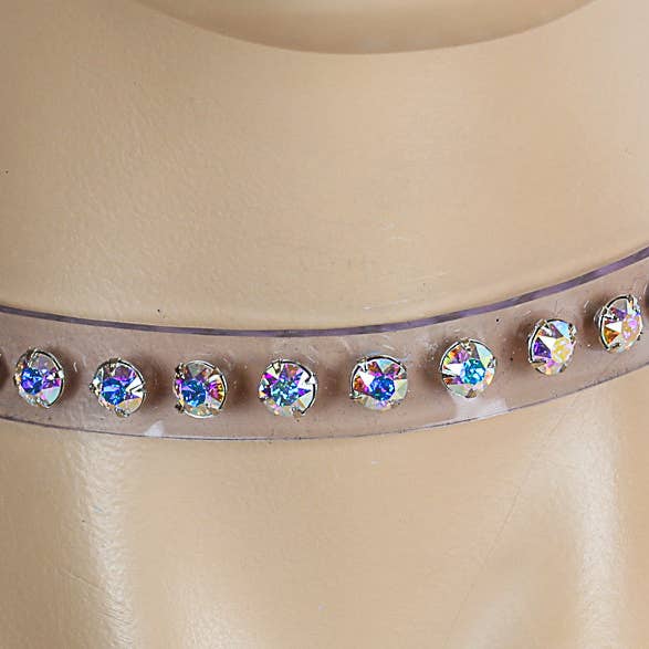 Funk Plus - Wholesale Choker/Collar - CK247CLR RHINESTONE CLEAR CHOKER1