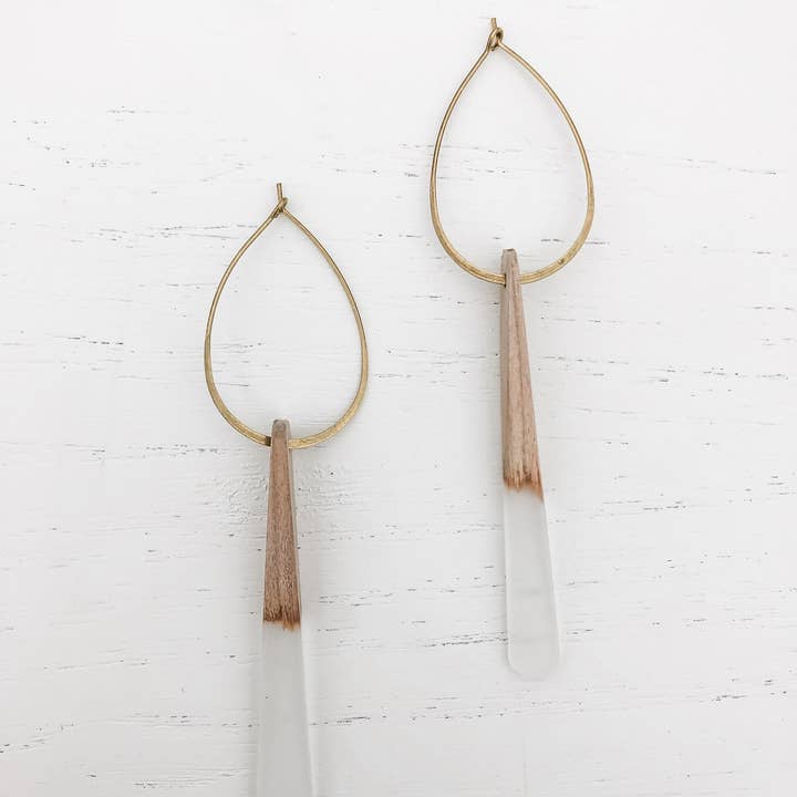 Stoll & Heart - Wholesale Dangle Earrings - The Mid Century - Wood and Resin Earrings0