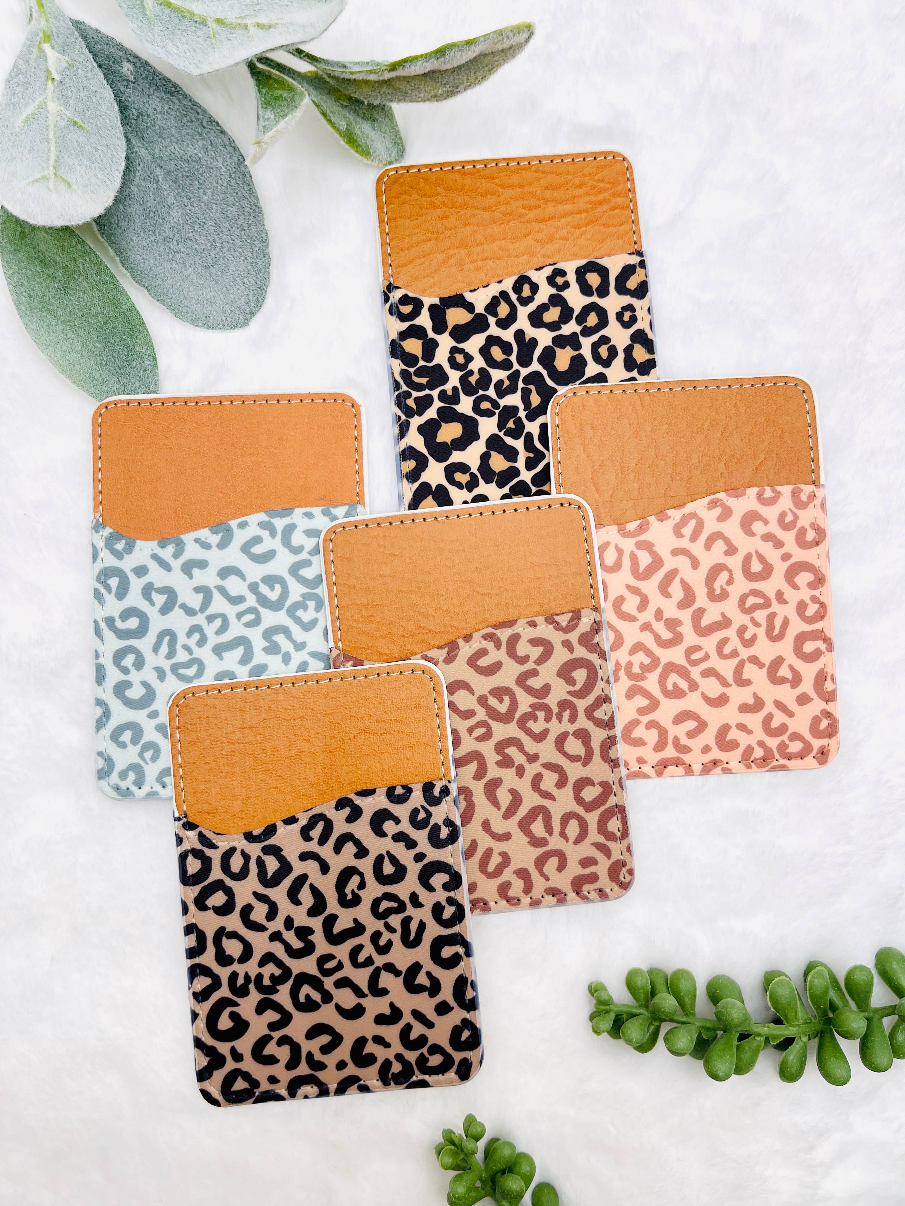 MarissaDDesigns - Wholesale Phone Wallet - Unisex - Cute Cheetah Designs for Phone Wallet | Phone Card Holder 4