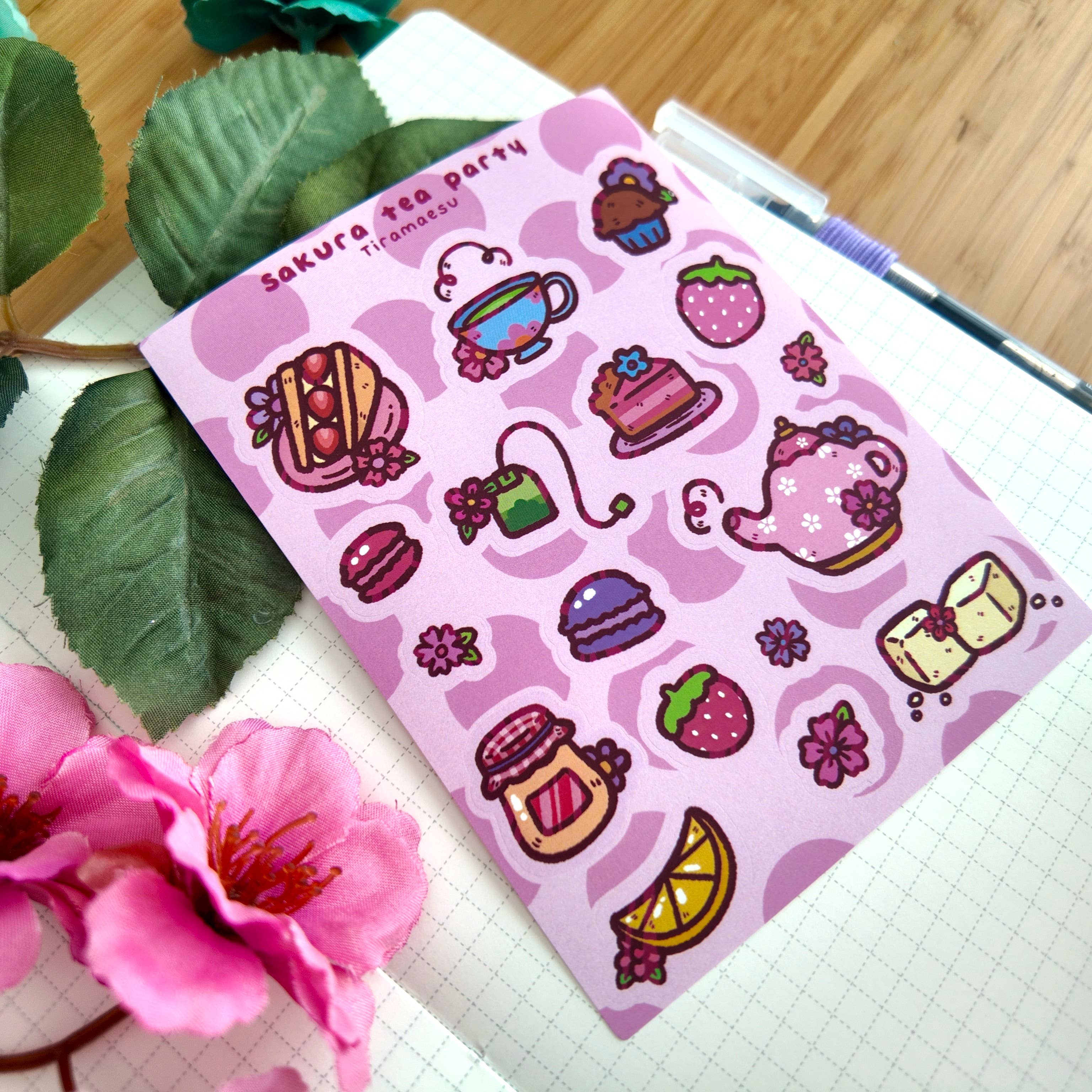 Tiramaesu - Wholesale Sticker - Sakura Tea Party Deco Sticker Sheet1