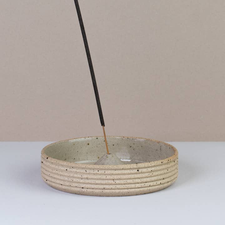 Ceramic Incense Holder – Fleck Raw - Handmade for wholesale by Silverceramics