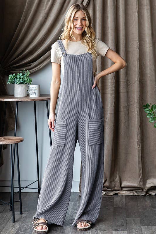 HEIMISH - Wholesale Jumpsuit - Women's - EP6810-10 SLEEVELESS SOLID URBAN RIBBED JUMPSUITS21