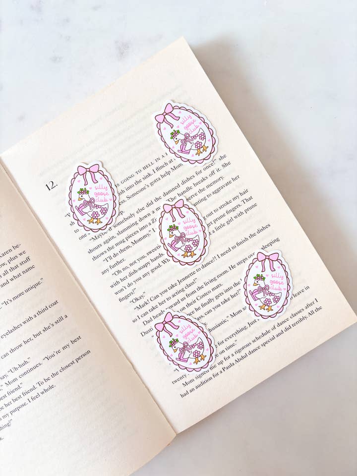 Autocolante do Clube do Ganso Tolo Cor-de-rosa por atacado de Fleurs on Sunday