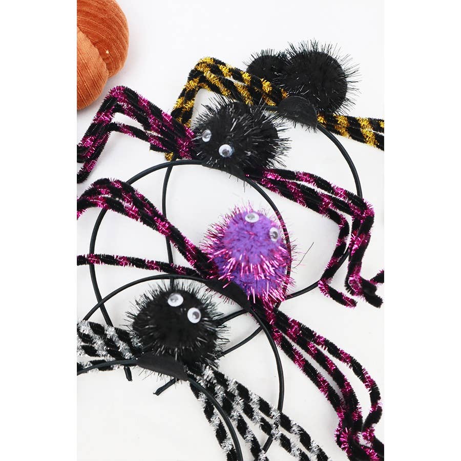 MIX COLOR Halloween Theme Spider Headband for wholesale on Faire6