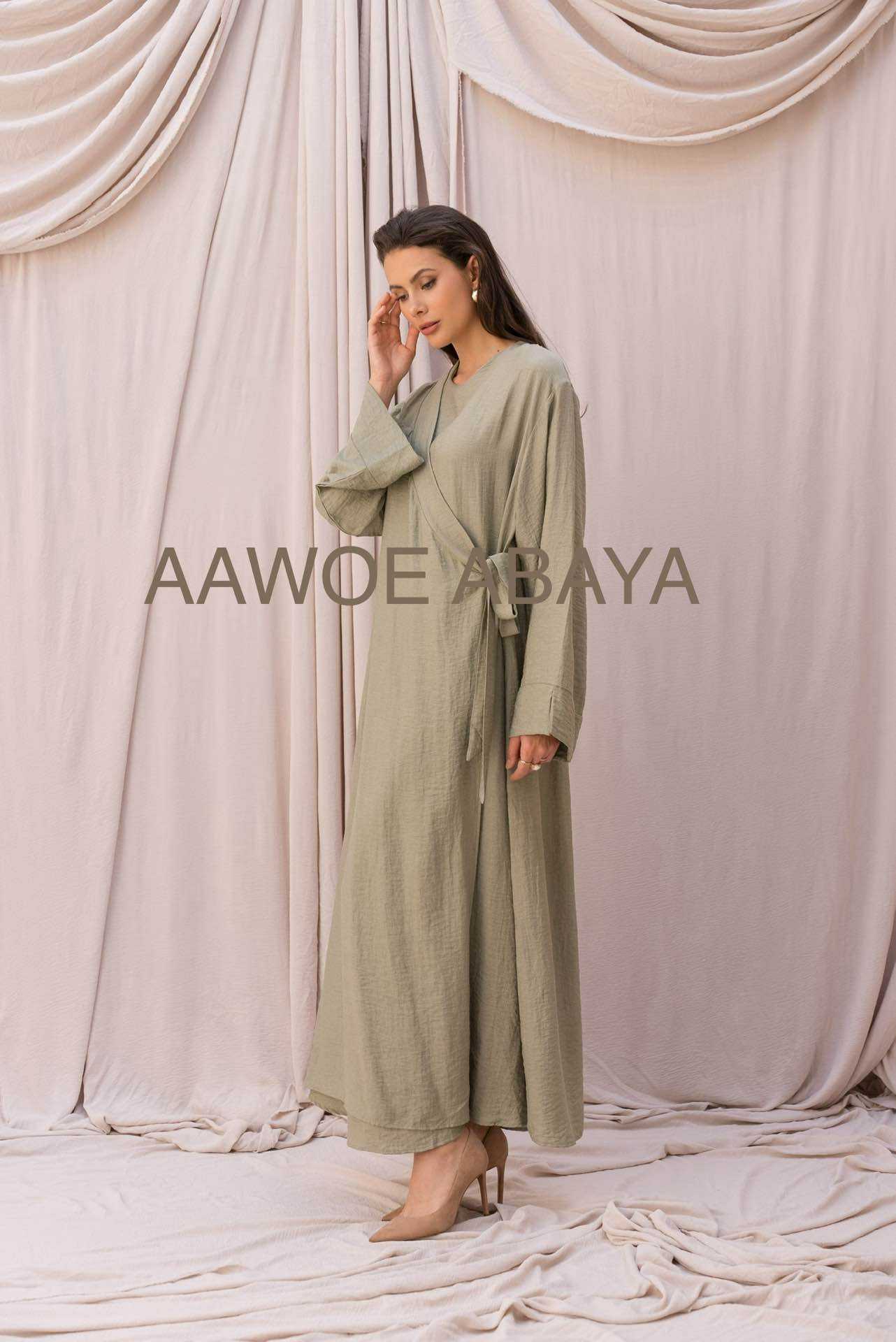 Aawoe Abaya – Kaftan - Mulher por atacado – Vestido Abaya Elegante - 2421-VES10