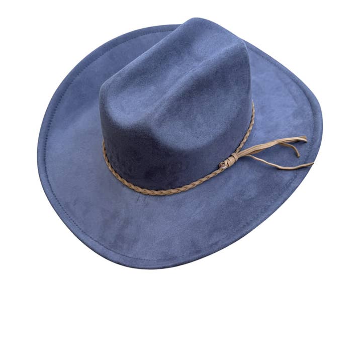 Portia Hat - Wholesale Cowboy Hat - Women's - Vegan Suede Cattleman Cowboy Hat W/ Suede Hat Band 2