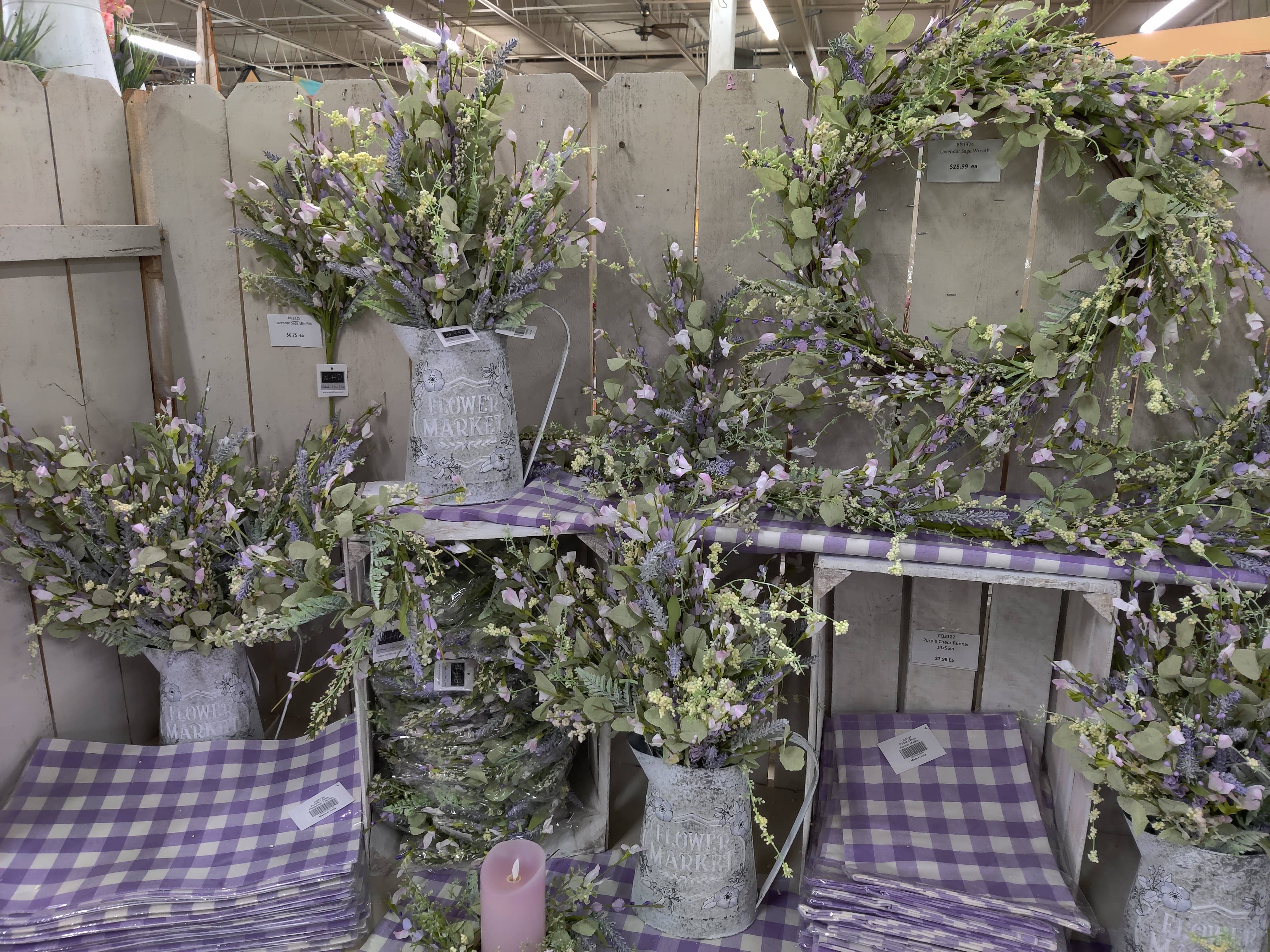 Wholesale Home Decor – Engroshandel Bordløber – Lilla Check Runner 14x36in1