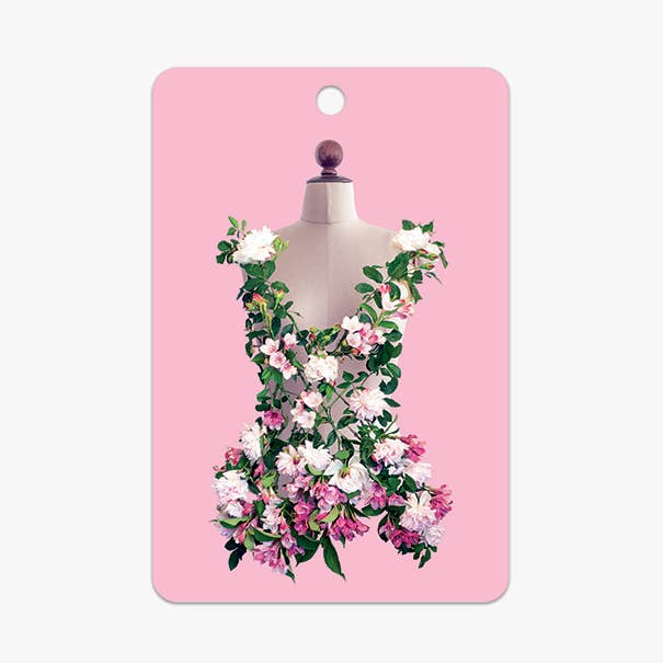petal & pins - Wholesale Gift tag - Rose & Beauty Bush Bodice Gift Tag | Floral Fashion Gift Tag0