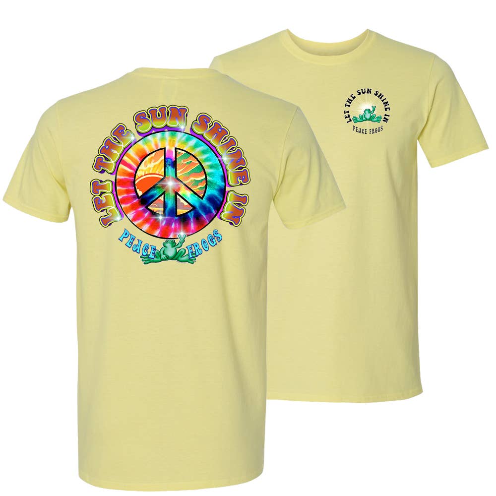 Peace Frogs - Wholesale Screen Printed T-Shirt - Unisex - Let The Sunshine In Short Sleeve T-shirt