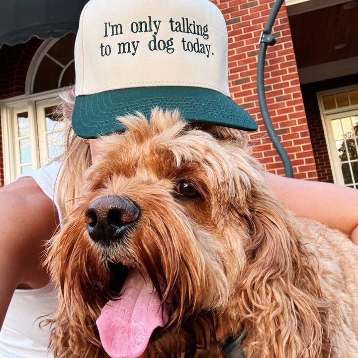 La Fête Goods - Wholesale Trucker Hat - Unisex - Talking to my Dog Canvas Hat0