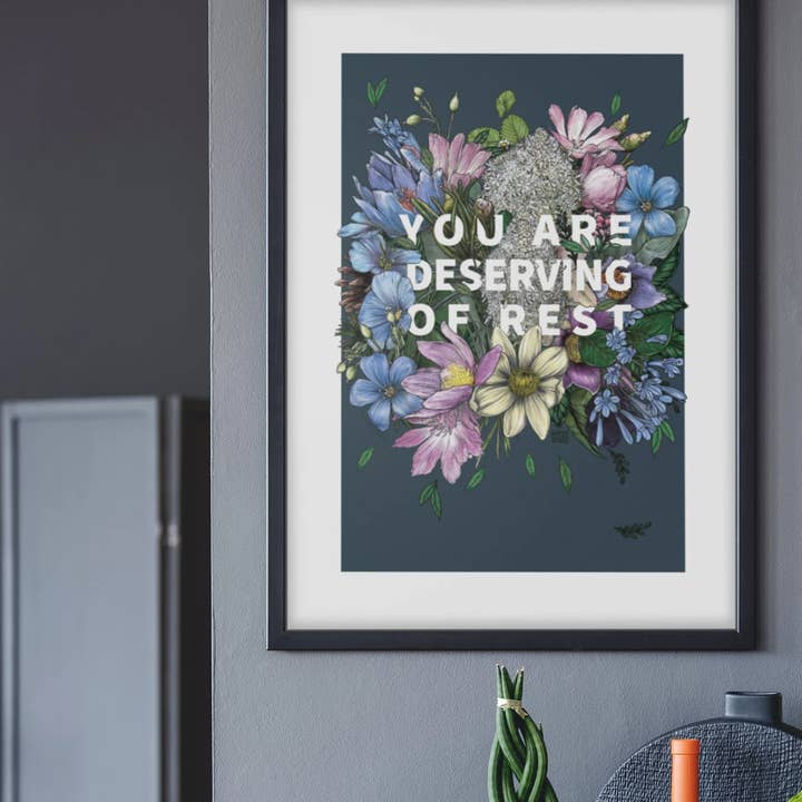 Transpainter - Wholesale Art Print - You Are Deserving of Rest Poster | Self Care Art Print8