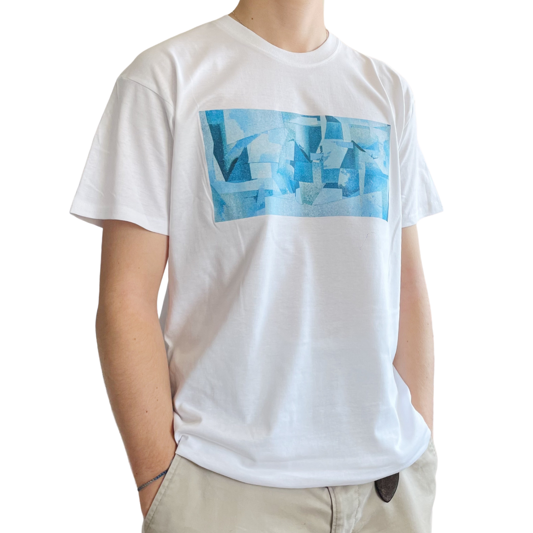 ZZZEBRAAA LIMITED – wholesale Screen printed t-shirt – unisex – Tom O'Neill Brickwork Abstract Art T-Shirt Independent Art2