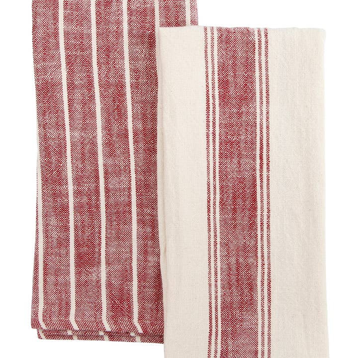 KAF Home - Wholesale Tea Towel - Firenze Set Of 2 Natural Slubbed Kitchen Towels, 18" x 28"