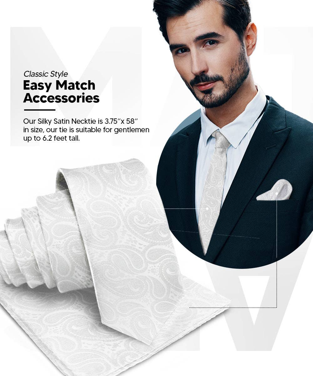 Dubal Brothers - Wholesale Stropdas - Heren - Effen Paisley Stropdas & Pochet (Multipacks) van Vittorio Farina33