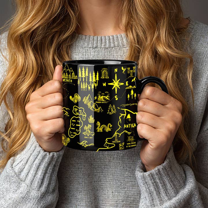 MagicMerchEmporium - Wholesale Coffee mug - Black Throne of Glass Map Mug4