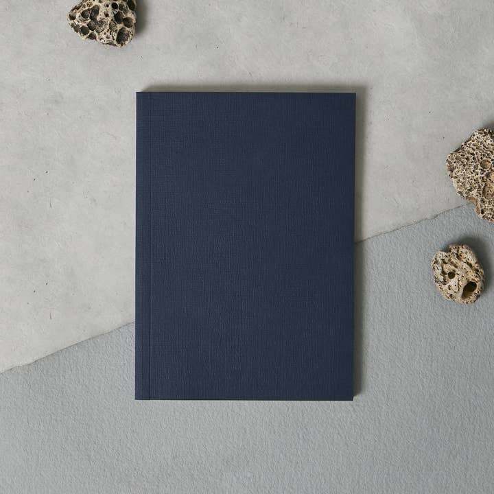 Matere - Wholesale Notebook - Navy Linen A5 Layflat Softcover Notebooks | A5 Journals