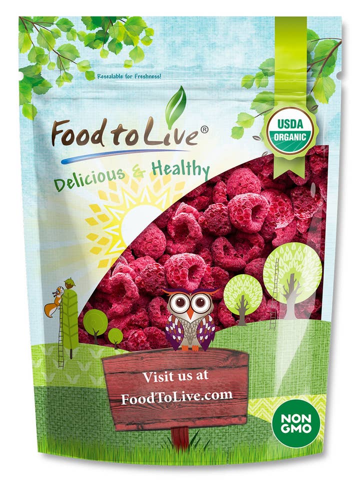 Organic Freeze-Dried Raspberries – by Food to Live for wholesale by Food To Live