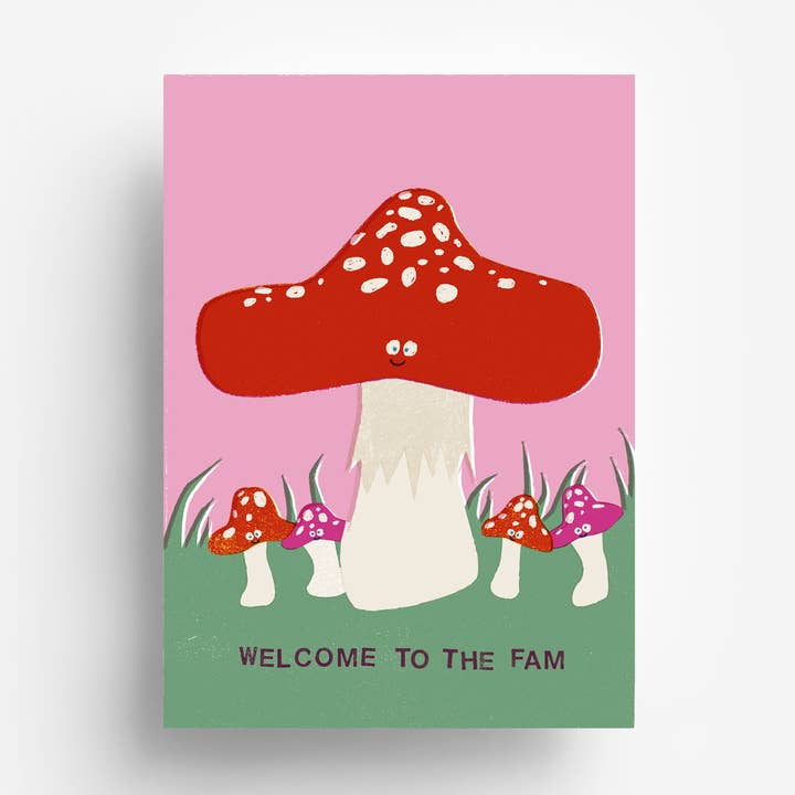 jungwiealt - Wholesale Postcard - Mushroom Fam Postcard DIN A60