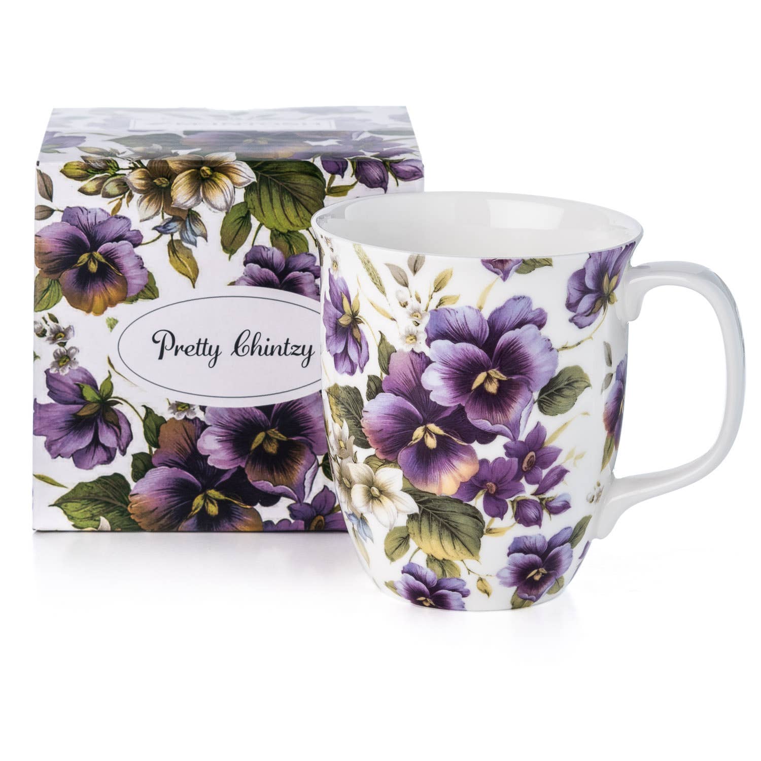 McIntosh Mugs - Wholesale Coffee Mug - Chintz 'Purple Pansies' Java Mug1