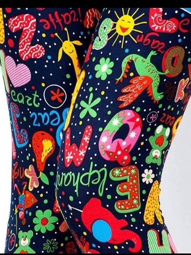 Leggings Balloon Animal Alfabeto ABC Estampa 3x4x EXTRA PLUS por atacado de Love 4 Leggings