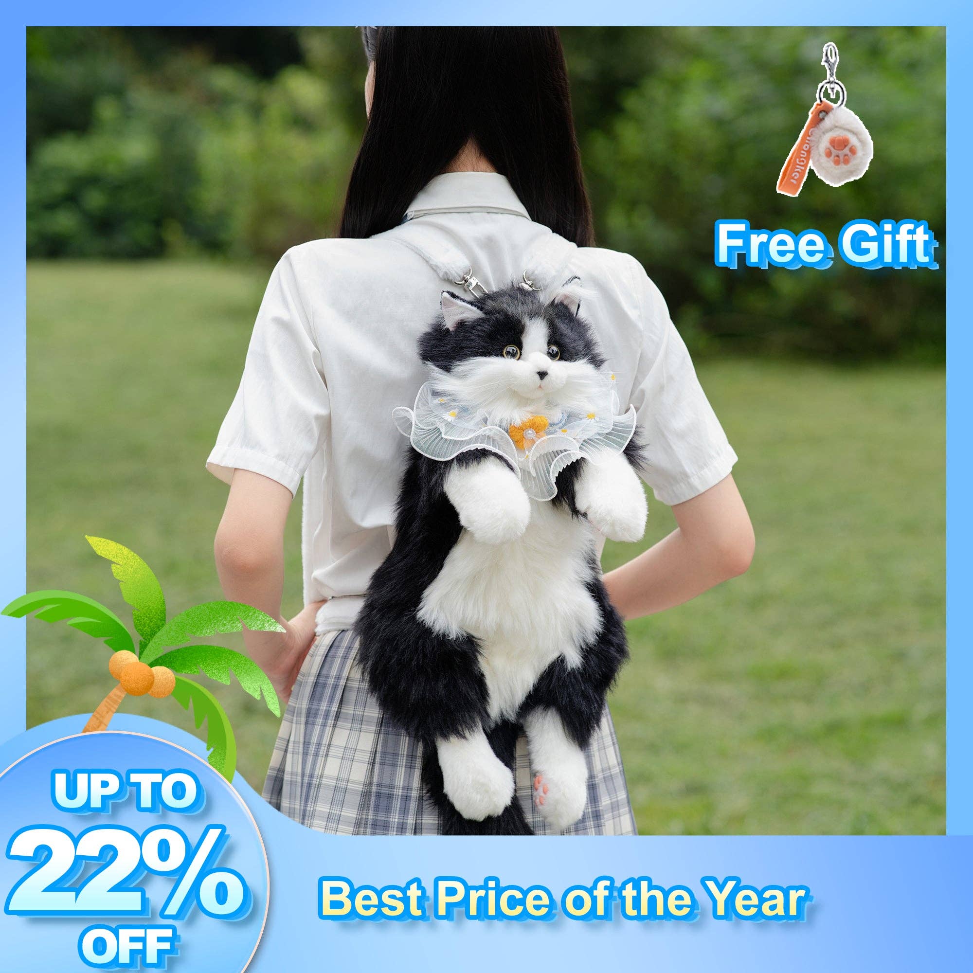 Chongker - Vente Peluche – enfant et bébé - Sac à dos pour chat Ragdoll – Compagnon douillet pour les voyages et l'école11