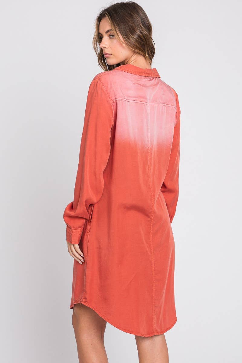 ZiA Apparel - Wholesale Dress - Women's - Washed Shirts Denim Dress 12