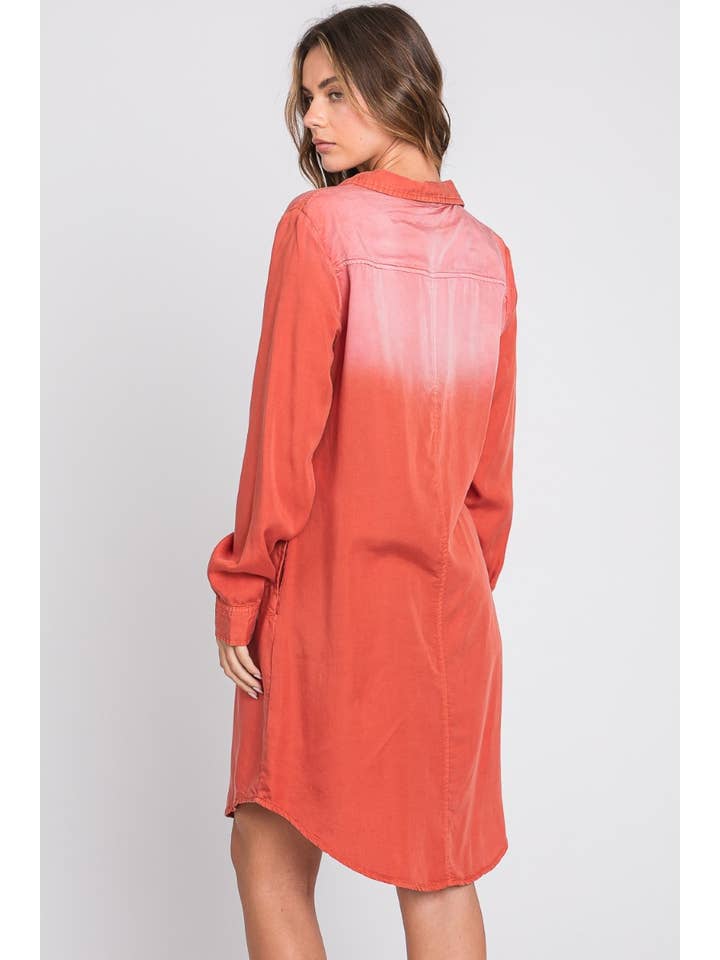 ZiA Apparel - Wholesale Dress - Women's - Washed Shirts Denim Dress 12