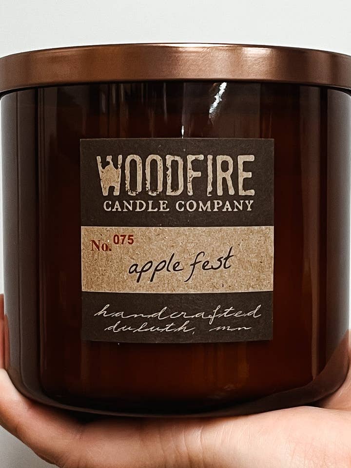 Woodfire Candle Co Amber 3-væge Tumbler Glas for engroshandel hos Woodfire Candle Company