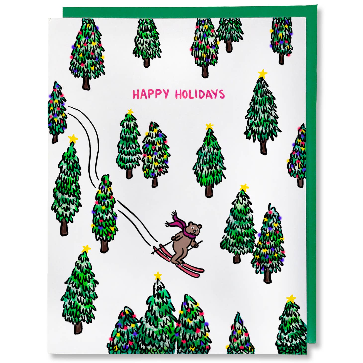 NANU Studio - Wholesale Season's Greetings Card - Holiday Bear Card on Faire.com