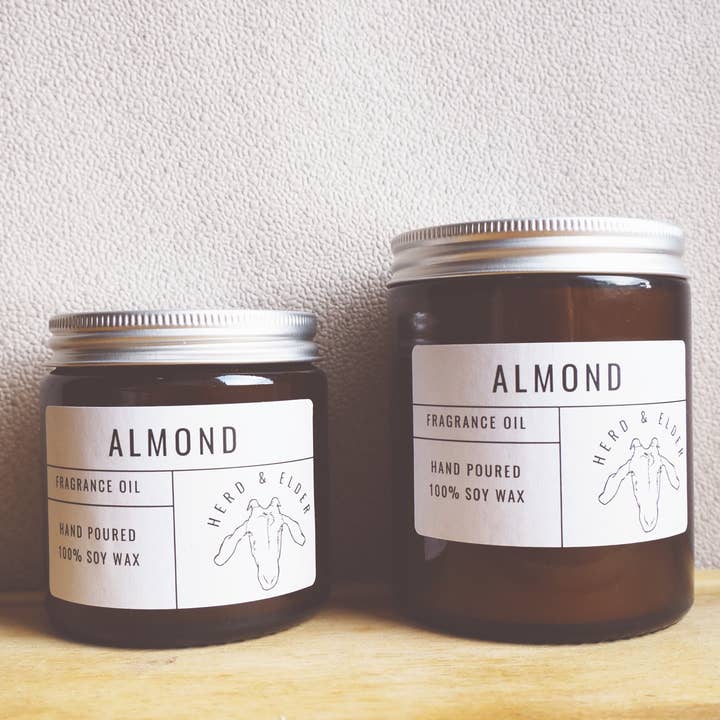 ALMOND - SOY WAX CANDLE for wholesale by Herd & Elder