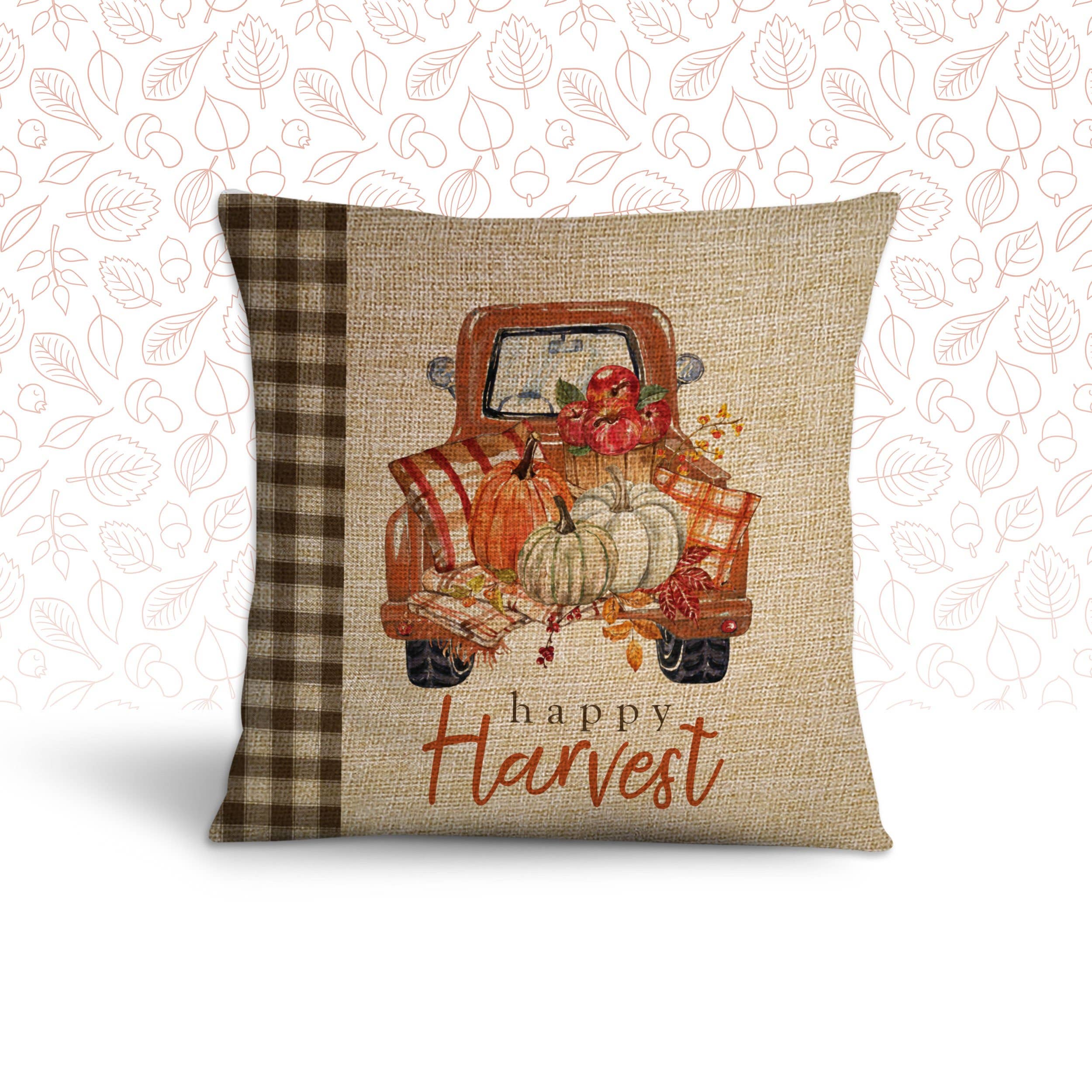 ZA Handmade Wholesale - Wholesale Throw Pillow Cover - Halloween pillowcase | fall rustic truck pillow cover fall2