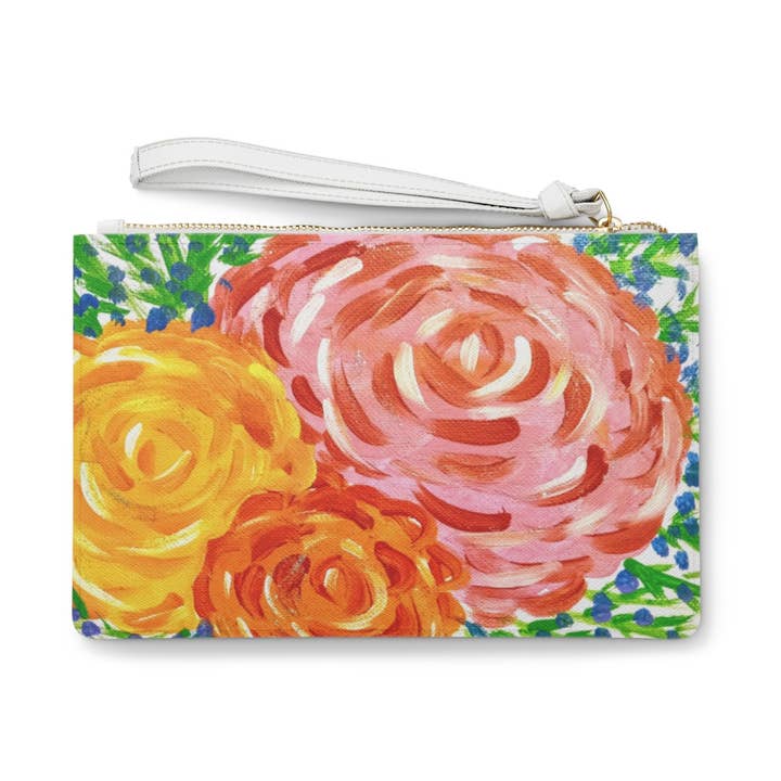 Blossom Clutch Bag for wholesale by Off the Canvas Collection, LLC