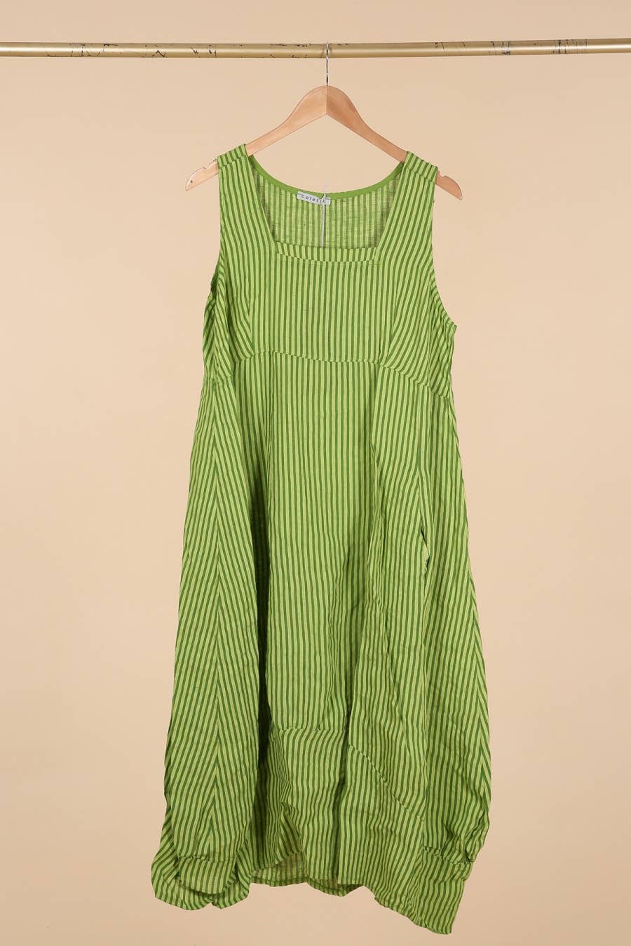 la maison des fibres naturelles - Wholesale Dress - Women's - Sleeveless striped dress 6223stripe 100%LINEN28