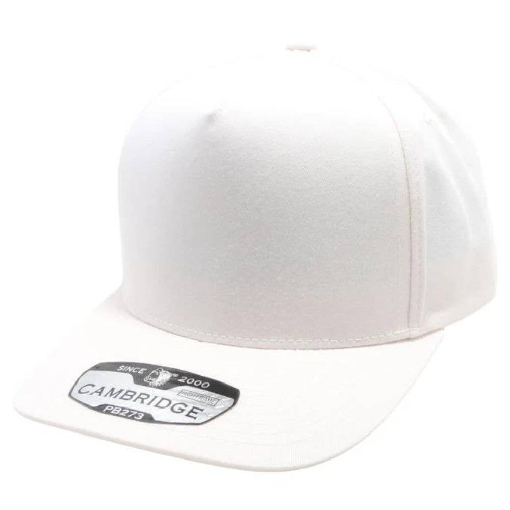DOBBI - Wholesale Flat Brim Cap - Unisex - CAMBRIDGE 5 PANEL HIGH FRAME3