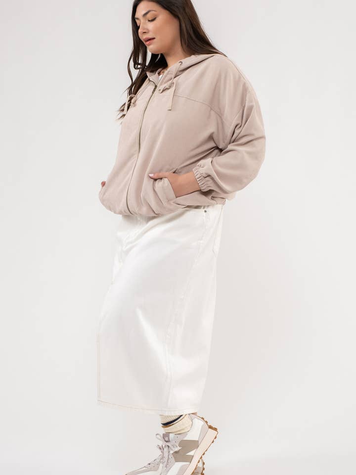 Blu Pepper - Wholesale Jacket - Women's - PLUS CORDUROY ZIP UP JACKET19