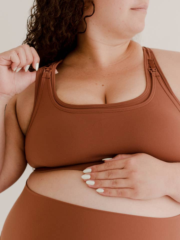 AXK CORE Full Support Nursing Bra - Brown for wholesale by AXK Maternity