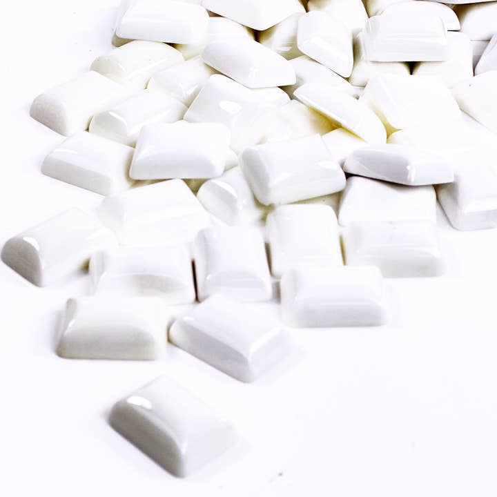 Cabochon rettangolare in agata bianca 18x25mm - Lotto di 70 pezzi per la vendita all'ingrosso da parte di Hartman & Rose