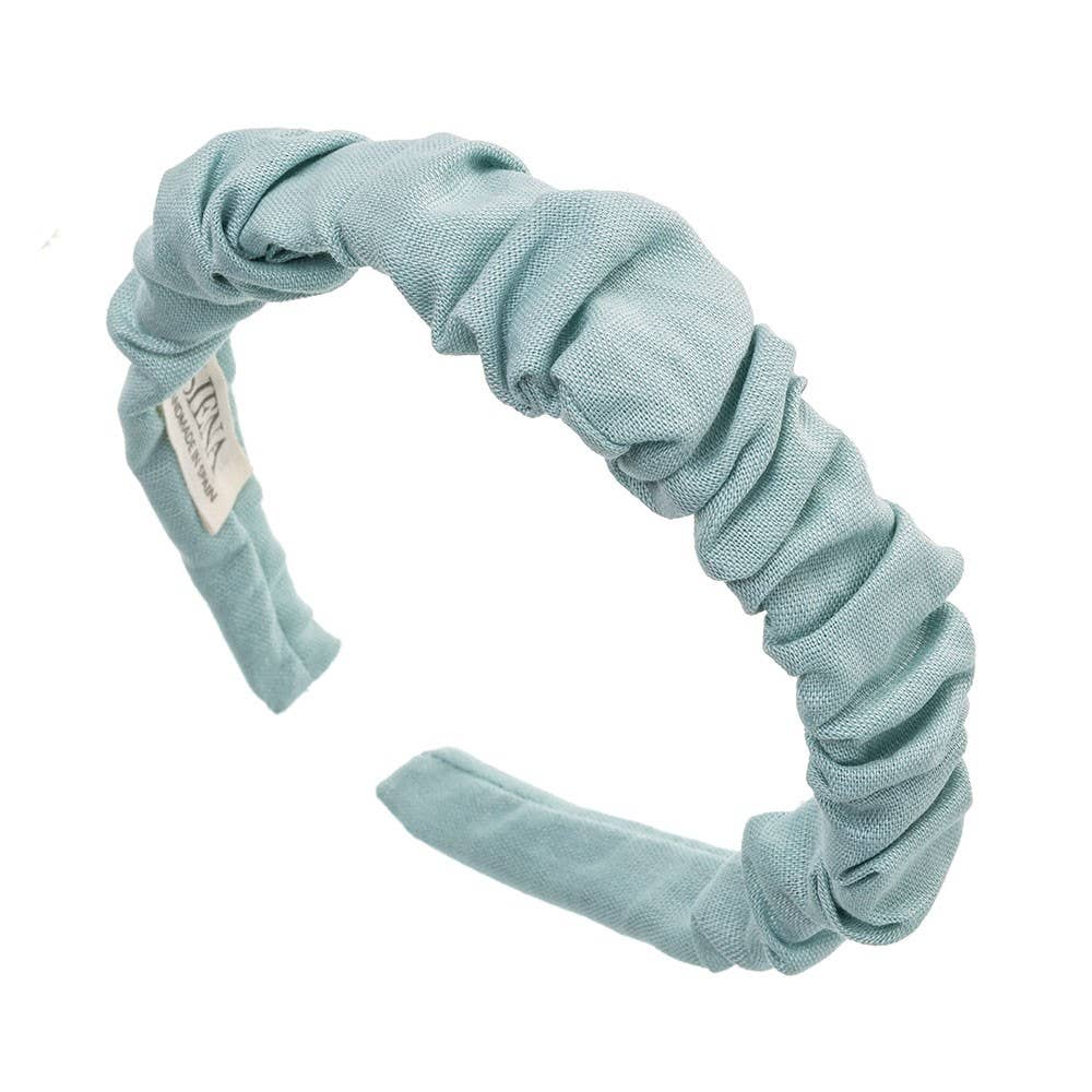 Siena Hair Accessories – Bandana - Mulher por atacado – Turbante de linho franzido feito à mão1