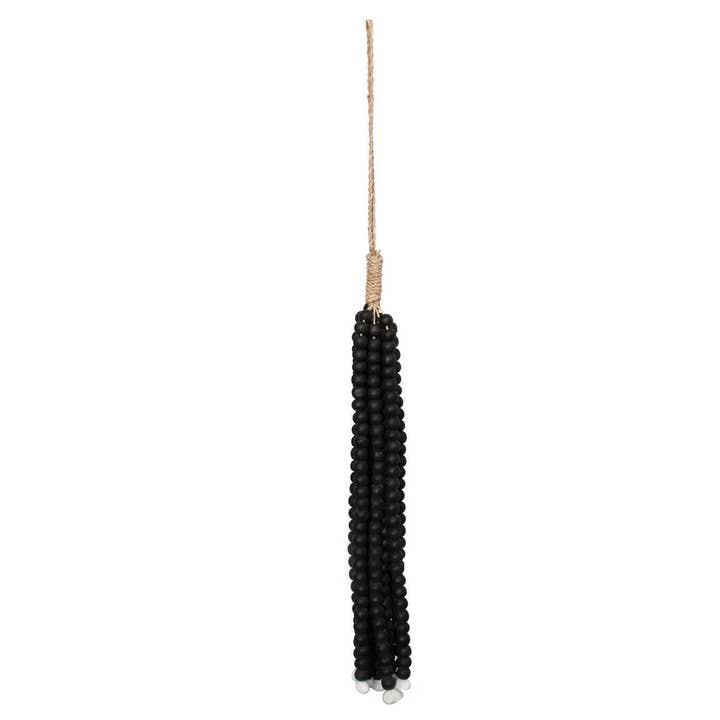 Bazar Bizar Living - Wholesale Decorative Tassel/Wall Drop - The Wooden Beads Tassel - Black