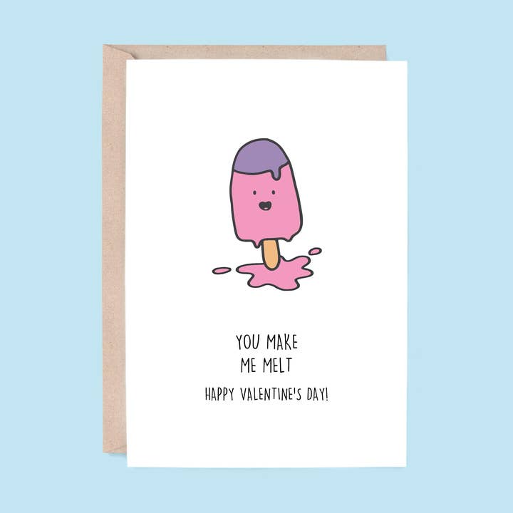 Valentine's Day Card: You Make Me Melt | Ice Cream for wholesale by Hey Hunny
