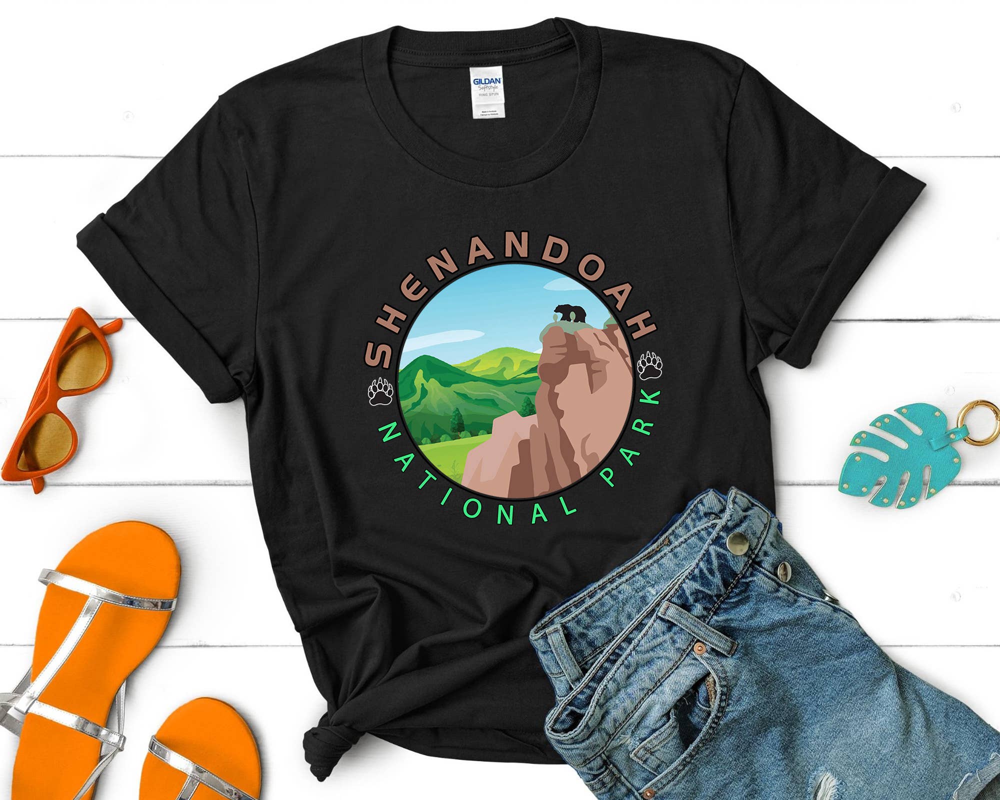 Vivtrek - Wholesale Screen Printed T-Shirt - Women's - Shenandoah National Park Virginia Woodland T-shirt0