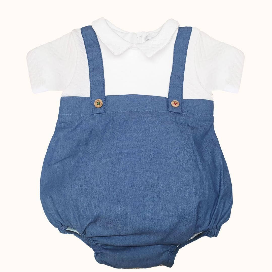 Pim-Pam-Pum – wholesale Overalls – Baby – Cute White/Blue Denim2
