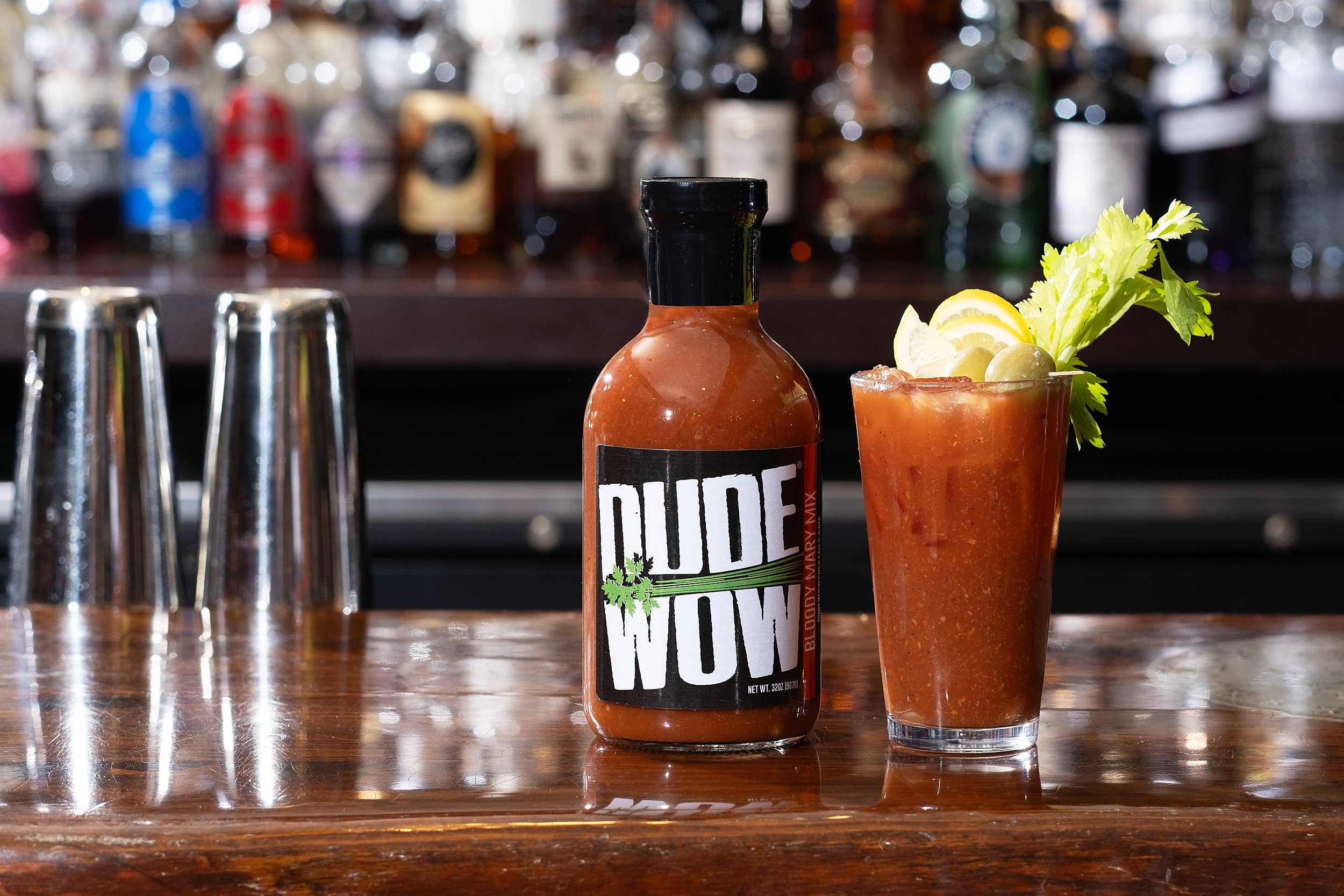 Dude Wow Cocktails - Wholesale Cocktail Mix/Syrup - Dude Wow Original Bloody Mary Mix Case 12/32oz Btls.