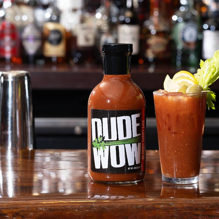 Dude Wow Cocktails - Wholesale Cocktail Mix/Syrup - Dude Wow Original Bloody Mary Mix Case 12/32oz Btls.