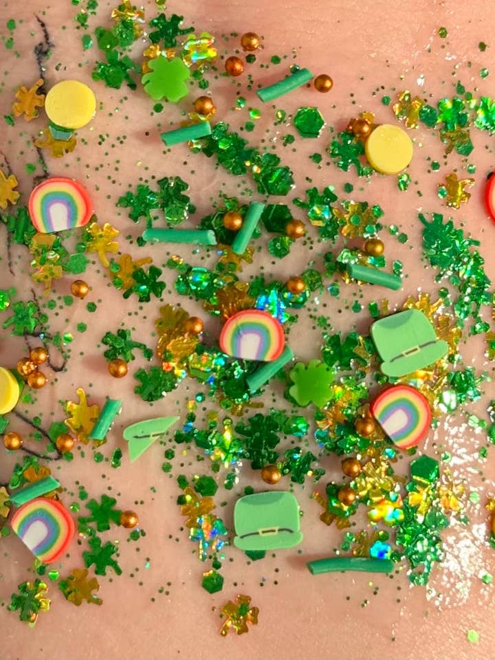 St. Patrick’s Day Mix Organic Hair/Body/Face Glitter for wholesale by La Luna Belle LLC